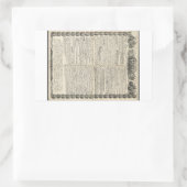 Eerste ontwerp van de onafhankelijkheidsverklaring rechthoekige sticker (Tas)