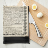 Eerste ontwerp van de onafhankelijkheidsverklaring theedoek (Quarter Fold)