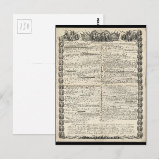 Eerste Ontwerp van de Verklaring van Briefkaart (Voorkant / Achterkant)