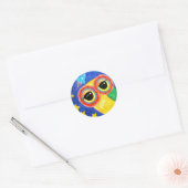 Eerste open in ruimte ronde sticker (Envelop)