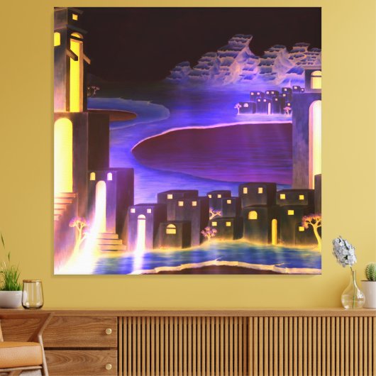 "Eerste Openbaring" - cryptische mysterieuze kunst Canvas Afdruk (Insitu (Woonkamer))