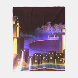 "Eerste Openbaring" - cryptische mysterieuze kunst Fleece Deken