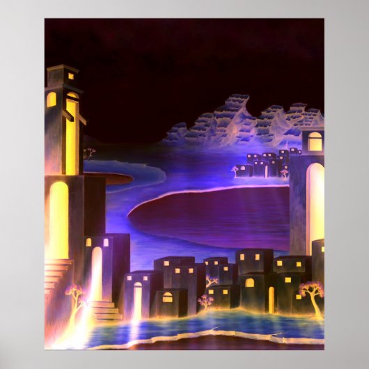 "Eerste Openbaring" - cryptische mysterieuze kunst Poster (Voorkant)