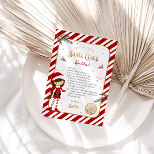 Eerste oproep Elf Arrival Welkomstbrief Kaart