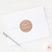 Eerste Oranje zeesterstaartwapier Ronde Sticker (Envelop)