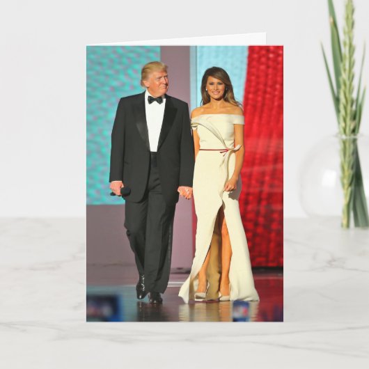Eerste Paar Donald en Melania Trump Liberty Ball Kaart (Voorkant)
