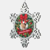 Eerste paar familie kerst tin sneeuwvlok ornament (Rechts)