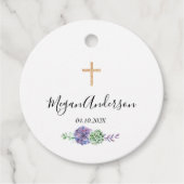 Eerste Paarse en goudkleurige goudsmeuigmerken van Bedankjes Labels (Voorkant)