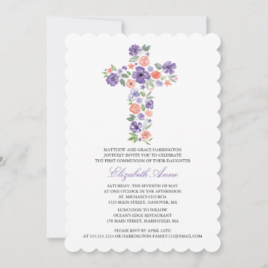 Eerste Paarse Waterverf van de Gemeenschap Kaart (Voorkant)