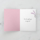 Eerste paasbunny van kleindochter feestdagen kaart (Binnen)