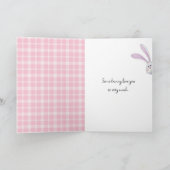 Eerste paasbunny van kleindochter feestdagen kaart (Binnen)