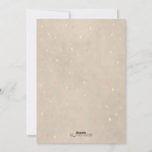 Eerste Paasdag Bunny en Eggs Holiday Kaart (Achterkant)