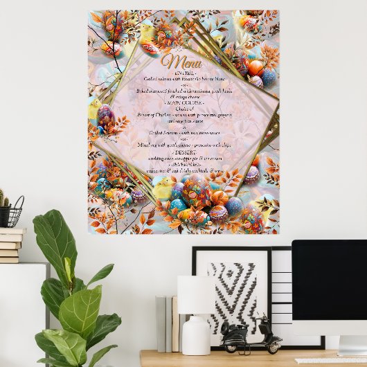 Eerste Paasdag Menu Poster (Thuiskantoor)