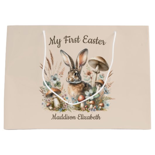 Eerste paaskaak konijn groot cadeauzakje (Voorkant)