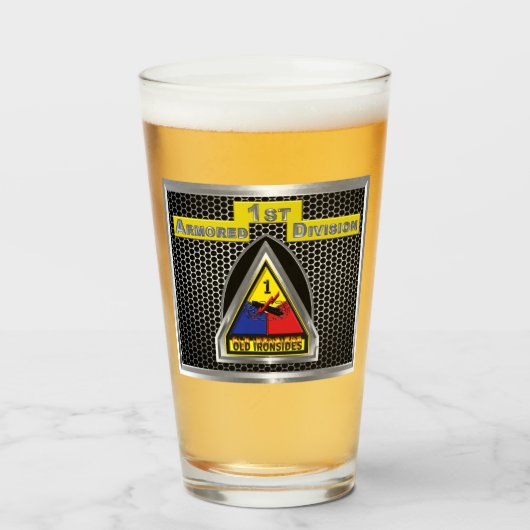 Eerste pantserdivisie "IJzeren soldaten" Glas (Voorkant gevuld)