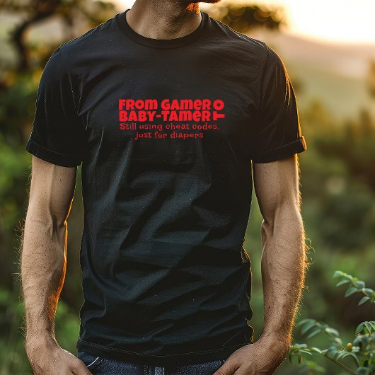 Eerste pap dag rode brief ironisch t-shirt