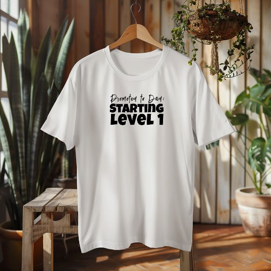 Eerste pap dag zwarte letter humor t-shirt
