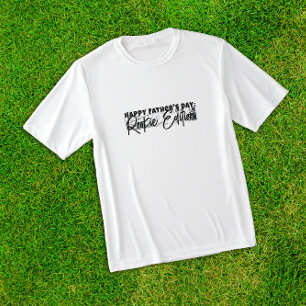 Eerste papa dag zwart grunge brief ironisch t-shirt