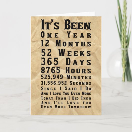 Eerste papieren Jubileum Kaart (Voorkant)