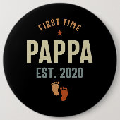 Eerste Pappa Oost 2020 Papa Gift Ronde Button 6,0 Cm (Voorkant)