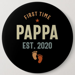 Eerste Pappa Oost 2020 Papa Gift Ronde Button 6,0 Cm