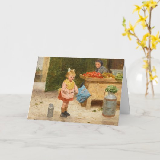 Eerste paraplu | Victor Gabriel Gilbert Kaart (Gele Bloem)