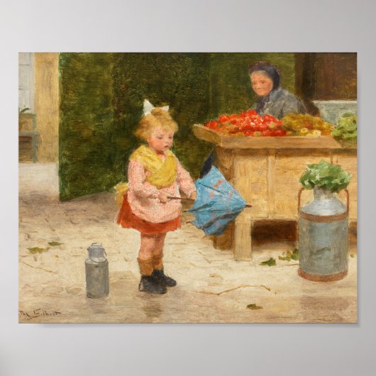 Eerste paraplu | Victor Gabriel Gilbert Poster (Voorkant)