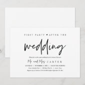 Eerste partij na de bruiloft kaart (Voorkant / Achterkant)