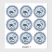 Eerste PAS van de Kerstman - Afgedankte Speciaal Sticker (Vel)