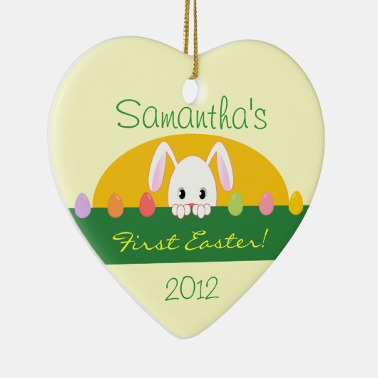 Eerste Pasen die Bunny Personalized Ornament zoeke (Rechts)