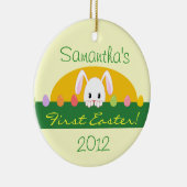 Eerste Pasen die Bunny Personalized Ornament zoeke (Rechts)