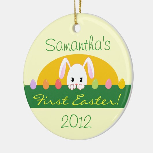 Eerste Pasen die Bunny Personalized Ornament zoeke (Links)