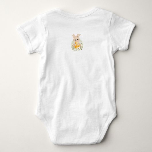 Eerste Pasen gepersonaliseerde Unisex Baby-badpak Romper (Achterkant)