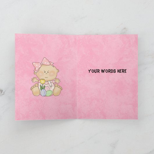 Eerste Pasen Kaart baby (Binnen)