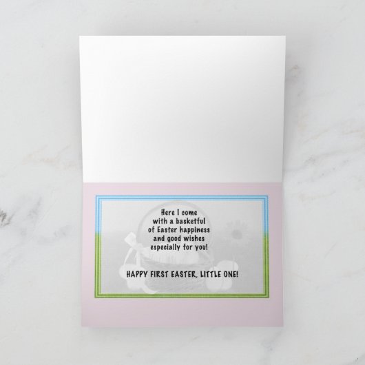 Eerste Pasen Kaart baby (Binnen)