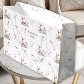 Eerste Pasen Meisje Konijntje Gepersonaliseerde Na Groot Cadeauzakje
