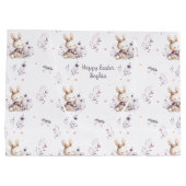 Eerste Pasen Meisje Konijntje Gepersonaliseerde Na Groot Cadeauzakje (Achterkant)