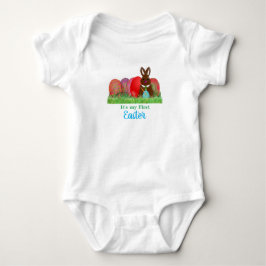 Eerste Pasen met eieren en Bunny Baby Bodysuit