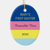 Eerste Pasen  Pasen voor baby Keramisch Ornament (Achterkant)