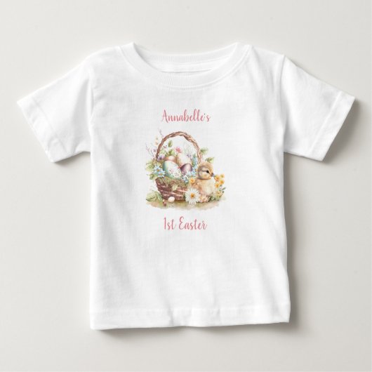 Eerste Pasgeborsteld babymeisje Baby T-Shirt (Voorkant)