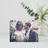 Eerste Passen getrouwd van Noel en Mrs. 1st kerstf Feestdagenkaart (Staand voorkant)