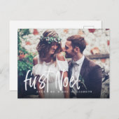 Eerste Passen getrouwd van Noel en Mrs. 1st kerstf Feestdagenkaart (Voorkant / Achterkant)