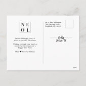 Eerste Passen getrouwd van Noel en Mrs. 1st kerstf Feestdagenkaart (Achterkant)