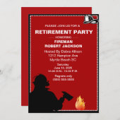 Eerste pensionering brandweerman/brandweerhoofd kaart (Voorkant / Achterkant)