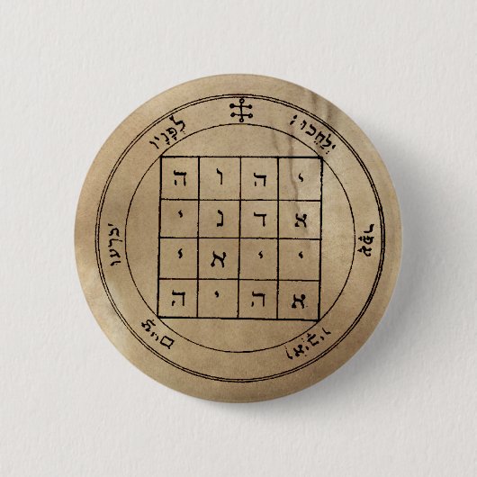 Eerste Pentacle van de Button van Saturnus (Voorkant)