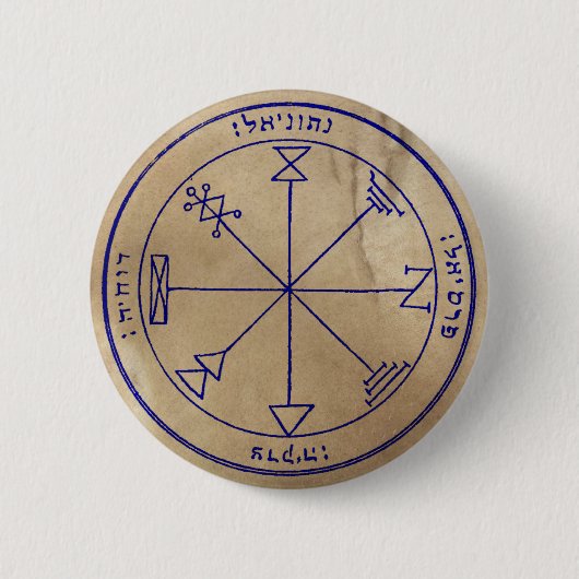 Eerste Pentacle van Jupiter Ronde Button 5,7 Cm (Voorkant)