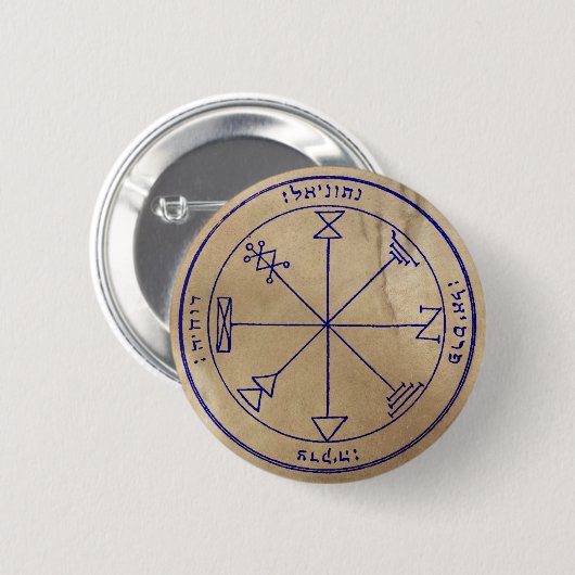 Eerste Pentacle van Jupiter Ronde Button 5,7 Cm (Voorkant /achterkant)