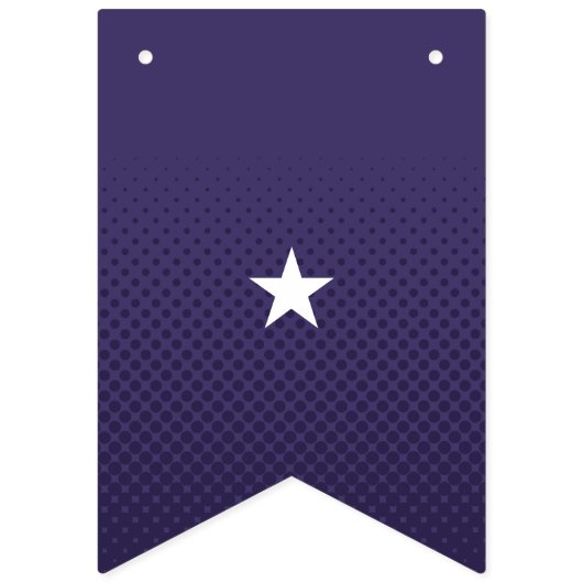 Eerste Periode Leuk Donker Paarse Groovy Lettering Vlaggetjes (Tweede vlag)