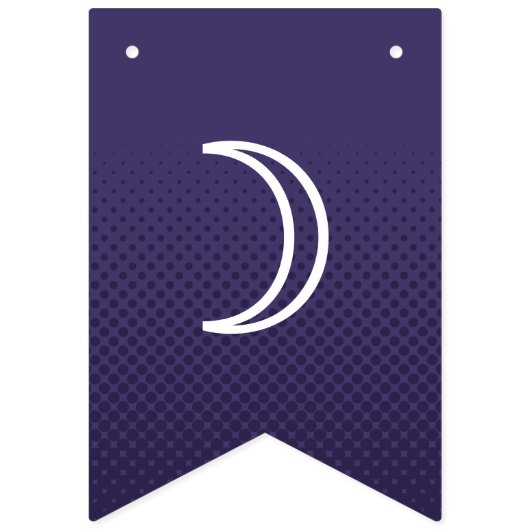 Eerste Periode Leuk Donker Paarse Groovy Lettering Vlaggetjes (Eerste vlag)