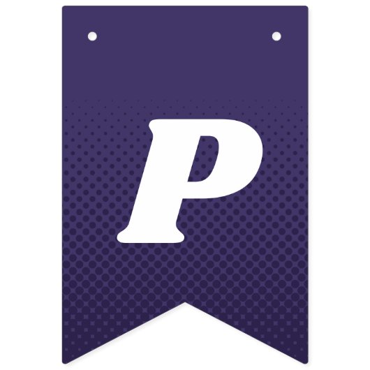 Eerste Periode Leuk Donker Paarse Groovy Lettering Vlaggetjes (Derde vlag)